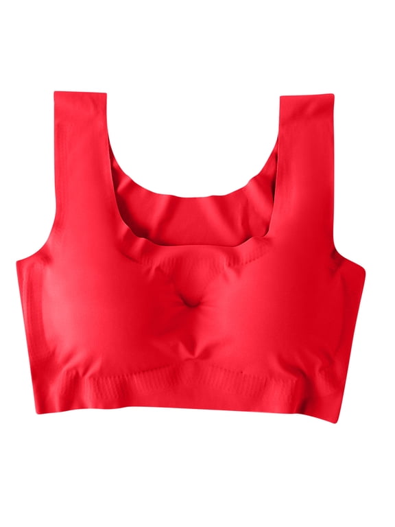 Womens Seamless Wirefree Bra Women's Soft Everyday Underwear Lightweight Juniors Size Nylon Push-Up LW-234