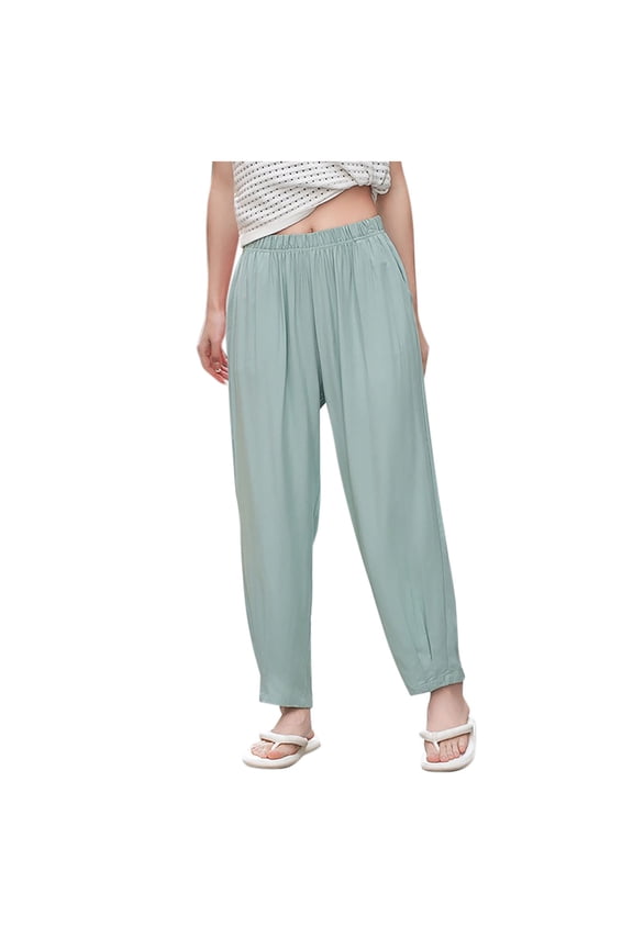 Womens Sweat Solid Color Twisted Herringbone Cotton PantFoot Bound Casual Sports Long Female Long Pant Pants Style H187 s
