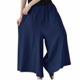 thumbnail image 1 of LLYwey Womens Sweatpants Women's Casual Cotton and Linen Wide Leg Pants Travel Pants Long Pant Style H25 Navy One Size, 1 of 2