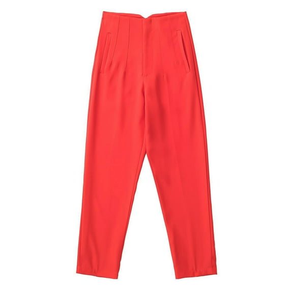 LLYwey Womens Sweatpants Women's Fashion Multicolor Pendant High Waist Straight Leg Casual Suit Pants Cargo Pants Female Plus Size Long Pant Style H189 Red-1 M
