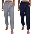 thumbnail image 1 of LLYwey Womens Cargo Sweatpants Ladies Casual Trousers Pants Plus Velvet Thick Solid Color Large Size Running Fitness Sports Pants New Full Length Pants Regular Fitted Navy S, 1 of 9