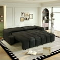 thumbnail image 1 of LLappuil 90" Cloud Couch, Oversized Floor Sofa Convertible Sofa Bed King Size, Teddy Sofa Couch for Living Room Black, 1 of 9