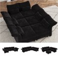 thumbnail image 1 of LLappuil Modular Sectional Sofa, 6 Seat Modular Sectional Sofa Convertible Sleeper Sofa Bed, 25.6" Deep Seat Chenille Sofa with Storage Black, 1 of 10