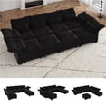 thumbnail image 1 of LLappuil Modular Sectional Sofa, 8 Seat Modular Sectional Sofa with 2 Storage Ottoman, 25.6 Deep Seat Chenille Sofa Black, 1 of 8