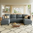 thumbnail image 1 of LLappuil Modular Sectional Sofa, Oversized Sectional Sofa with Storage, Velvet 6 Seat Sofa Couch for Living Room Gray, 1 of 8