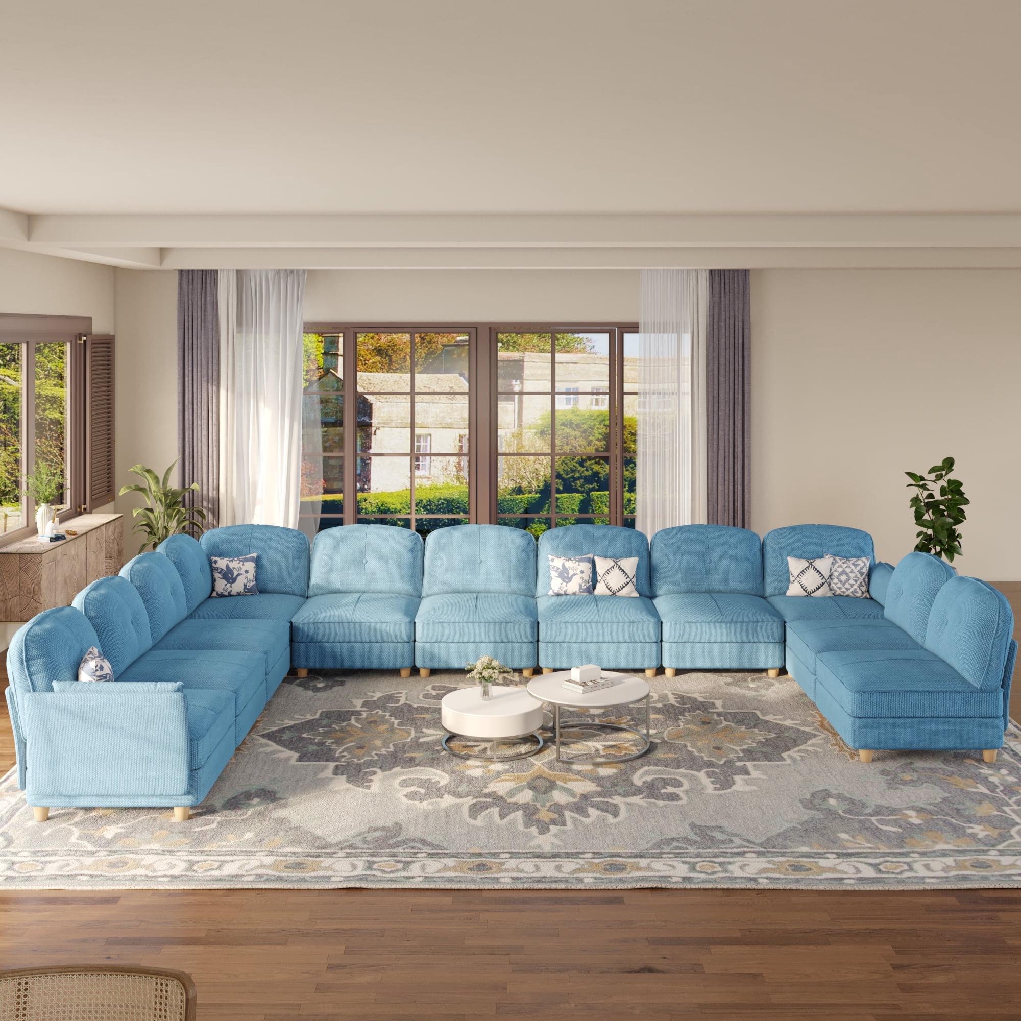 LLappuil Modular Sectional Sofa, U Shaped Oversize Modular Sectional