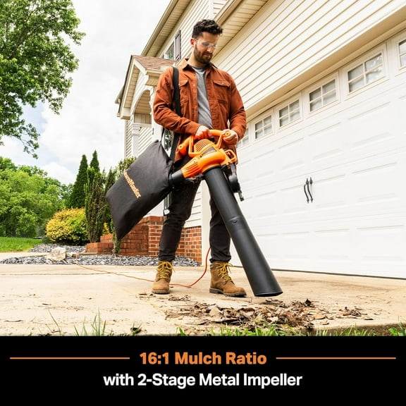 LM-Leaf Blower - 12 Amp, Orange, Handheld