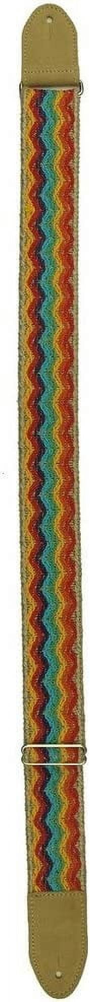 LM Products FM2-RB 2-Inch Vintage Cotton Weave Rainbow Adjustable Guitar Strap