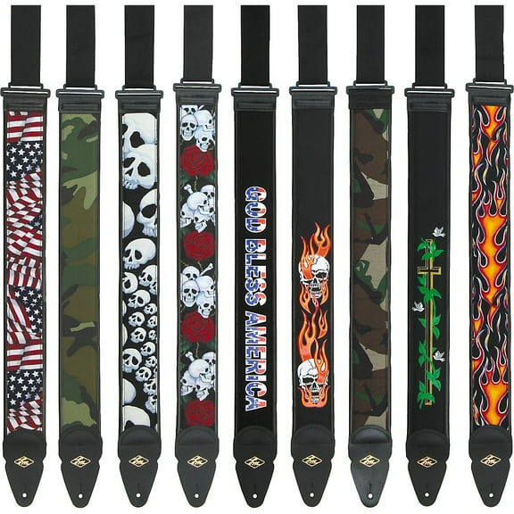 LM Products Padded Designer Nylon Guitar Strap Camouflage