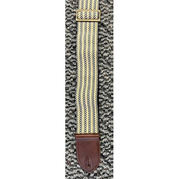 LM Products STH-Y 2-Inch Wide Herringbone Adjustable Guitar Strap, Yellow