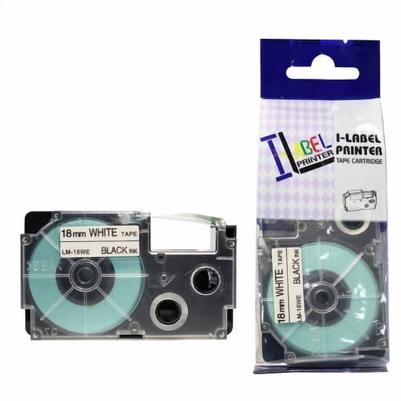 LM Tape Compatible 3/4" (18mm) Black on White Tape for your Casio KL120 / KL-120 EZ Label Printer.