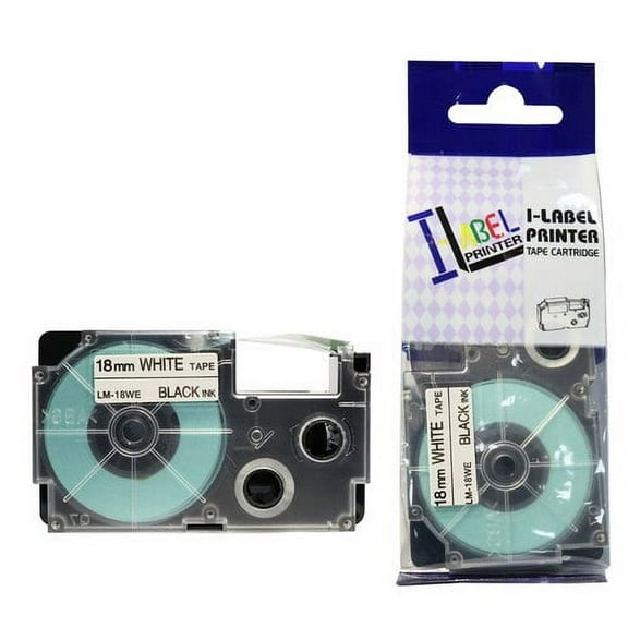 LM Tape Compatible 3/4" (18mm) Black on White Tape for your Casio KL780 / KL-780 EZ Label Printer.