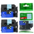 thumbnail image 1 of LM Tapes - 2/Pack Premium 1/2" White Print on Blue Label Compatible with TZe-535 Tape TZ-535 comes with Free Tape Color/Size Guide for easy reordering., 1 of 2
