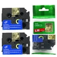 thumbnail image 1 of LM Tapes - 2/Pack Premium 3/8" Black Print on Gold Label (9mm 0.35 Laminated) Compatible with TZe-821 Tape and includes free Tape Color/Size Guide for easy reordering., 1 of 2