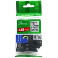thumbnail image 1 of LM Tapes - Premium 1/4" Black Print on Silver Label (6mm 0.23 Laminated) compatible with TZe-911 P-touch Tape comes with Free Tape Color/Size Guide for easy reordering., 1 of 2