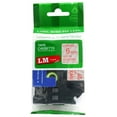 thumbnail image 1 of LM Tapes - Premium 1/4" Red Print on Clear Label (6mm 0.23 Laminated) compatible with TZe-112 P-touch Tape comes with Free Tape Color/Size Guide for easy reordering., 1 of 2