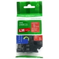 thumbnail image 1 of LM Tapes - Premium 3/8" White Print on Red Label (9mm 0.35 Laminated) Compatible with TZe-425 Tape and includes free Tape Color/Size Guide for easy reordering., 1 of 2