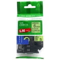 thumbnail image 1 of LM Tapes replacement for Brother PT-D200 Label Maker 6mm Black on Bright Green Compatible TZe P-touch Tape (1/4" 0.23 Laminated) for use in Ptouch PTD200 Label Printer, 1 of 2