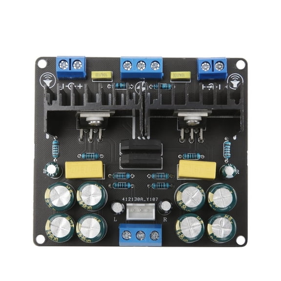 LM1875 Dual-Channel 2.0 Stereo Power Amplifier Board for DIY Audio Projects, 68x76mm, Black ABS