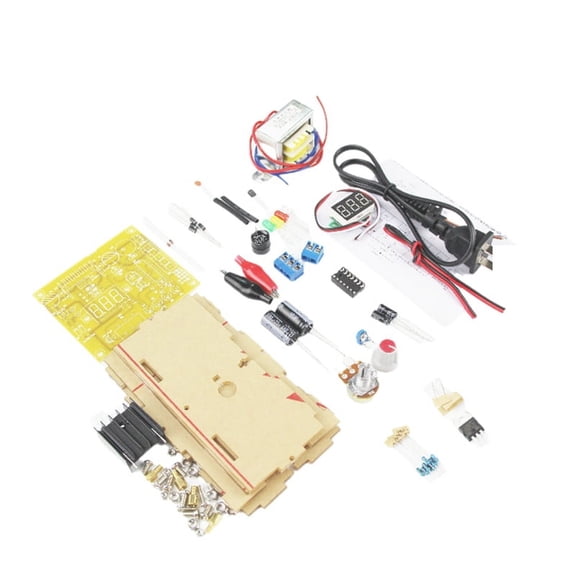 LM317 Adjustable Voltage Regulated Power Supply DIY Kit 220V Transformer Stabilized Power Supply laboratory US PLUG