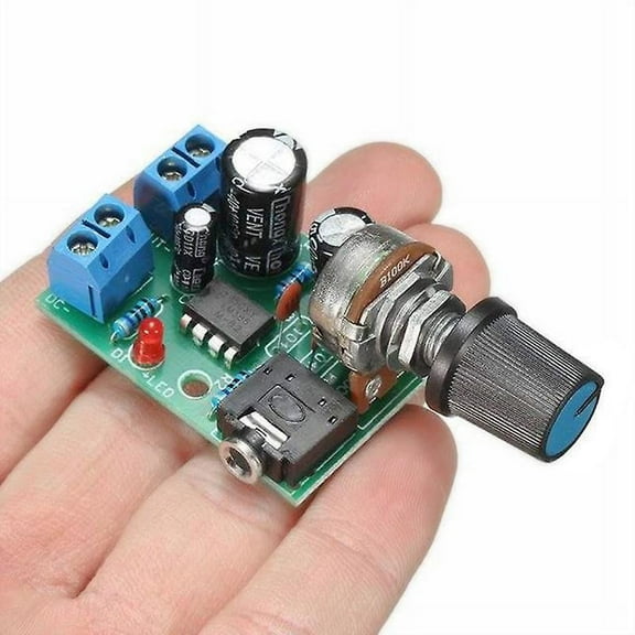 LM386 10W Audio Amplifier Board Mono 3.5mm DC 3-12V Volume Control HFMQV