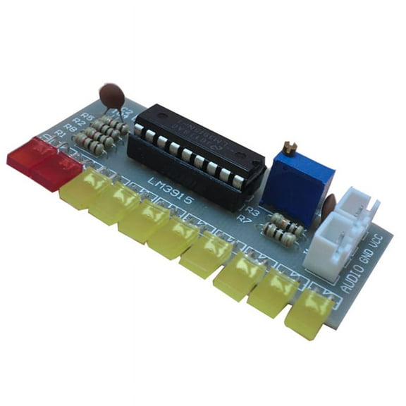 LM3915 Audio Level Indicator Diy Kit 10 Led Sound Audio Spectrum Analyzer Level Indicator Kit Electoronics Soldering,1*Audio Spectrum Analyzer