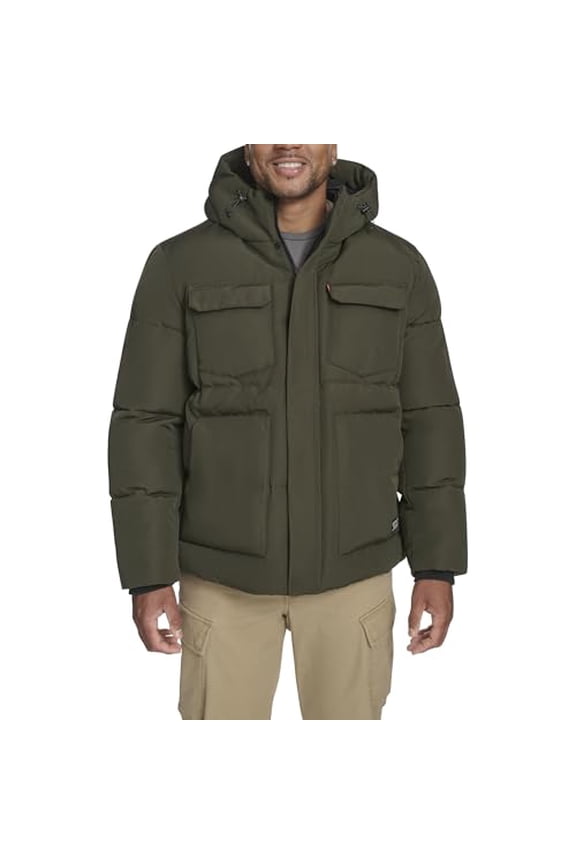 LM4RP235 Levi's Men's Softshell Trucker Jacket Eternity Olive L