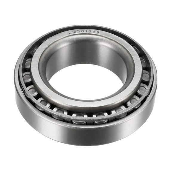 Uxcell LM501349 Tapered Roller Bearings Inner Cone Outer Race Cup Set Chrome Steel Silver Tone 1pcs