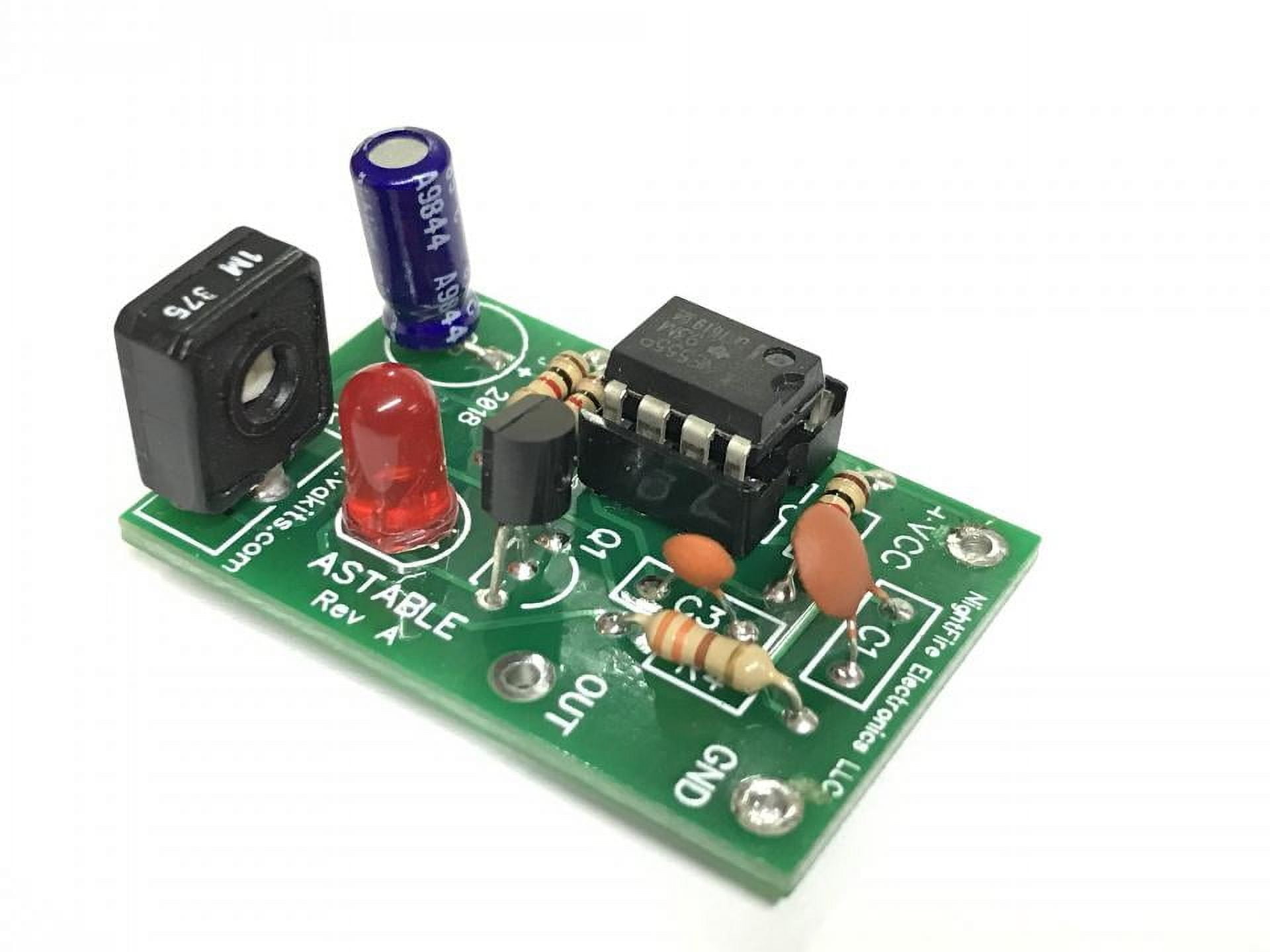 LM555 Timer Free Running Kit 1 by NightFire Electronics LLC - Walmart.com