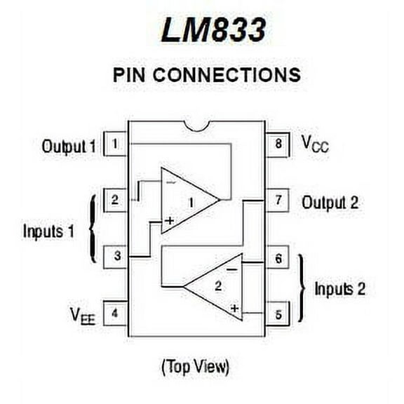 LM833 IC LINEAR - Op Amp - 10 pieces