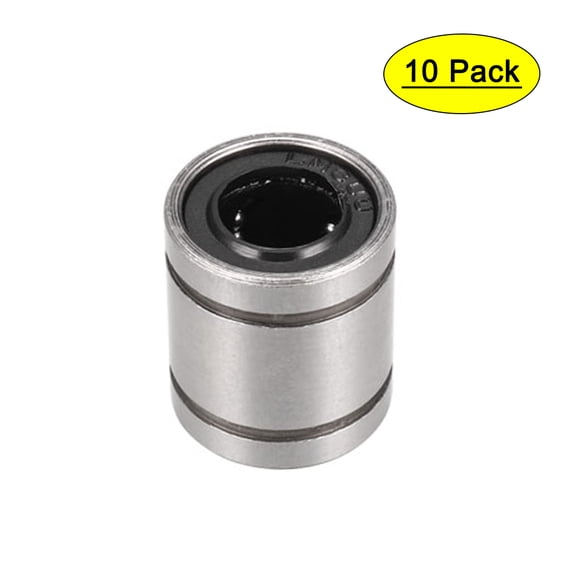 LM8SUU 8mmx15mmx17mm Linear Motion Bushing Ball Bearing Silver Tone 10Pcs