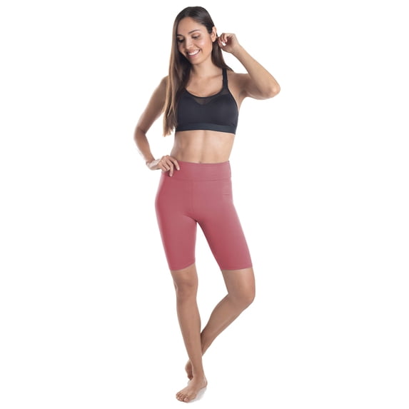 LMB Biker Shorts for Women Extra Soft Fabric - One Size (XS - M) Mulberry