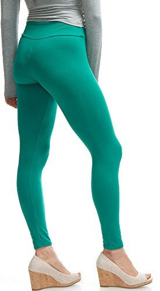 LMB Lush Moda Leggings for Women with Comfortable Yoga Waistband - Buttery  Soft in Many of Colors - fits X-Large to 3X-Large, Green 