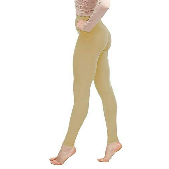 LMB Lush Moda Leggings for Women with Comfortable Yoga Waistband - Buttery Soft in Many of Colors - fits X-Large to 3X-Large, Khaki