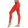 thumbnail image 1 of LMB Lush Moda Leggings for Women with Comfortable Yoga Waistband - Buttery Soft in Many of Colors - fits X-Large to 3X-Large, Red, 1 of 6