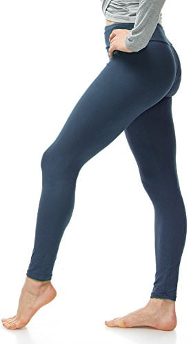 LMB Lush Moda Leggings for Women with Comfortable Yoga Waistband - Buttery  Soft in Many of Colors - fits X-Small to X-Large, Charcoal