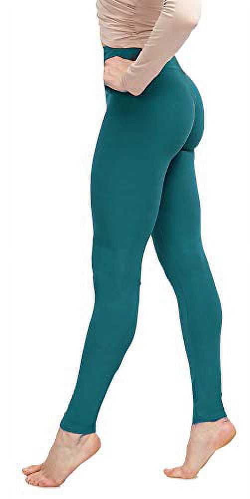 LMB Lush Moda Leggings for Women with Comfortable Yoga Waistband - Buttery  Soft in Many of Colors - fits X-Small to X-Large, Jade OS