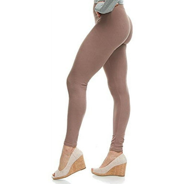 LMB Lush Moda Leggings for Women with Comfortable Yoga Waistband - Buttery  Soft in Many of Colors - fits X-Small to X-Large, Mocha
