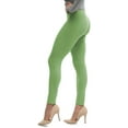 thumbnail image 1 of LMB Lush Moda Women's Leggings Basic Polyester - Extra Buttery Soft with Slimming Fit for Casual Wear, Lounging, Yoga, Exercise and Layering - Many Colors, Green Tea, XS - M, 1 of 1