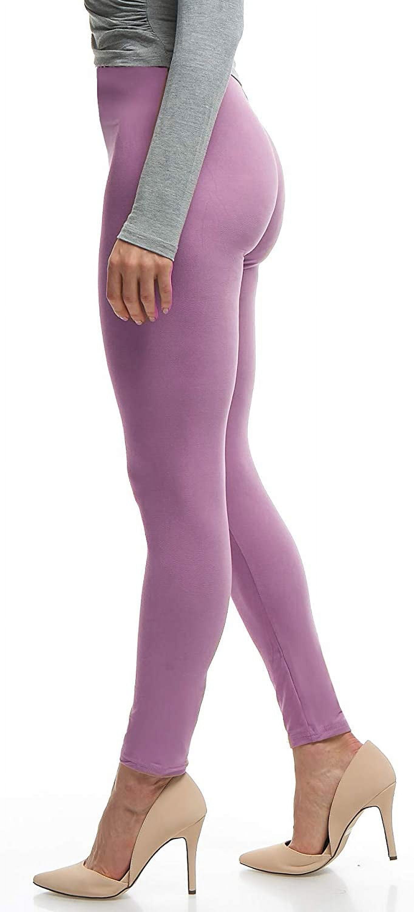 LMB Lush Moda Women's Leggings Basic Polyester - Extra Buttery Soft with  Slimming Fit for Casual Wear, Lounging, Yoga, Exercise and Layering - Many  Colors (One Size fits Most (XS - XL)