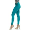 thumbnail image 1 of LMB Lush Moda Women's Leggings Basic Polyester - Extra Buttery Soft with Slimming Fit for Casual Wear, Lounging, Yoga, Exercise and Layering - Many Colors - Plus Size - Teal (XL - 3XL), 1 of 5
