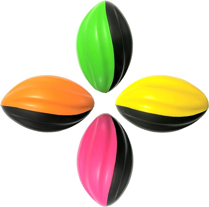 LMC Products Mini Footballs 5” Spiral Foam Footballs Small