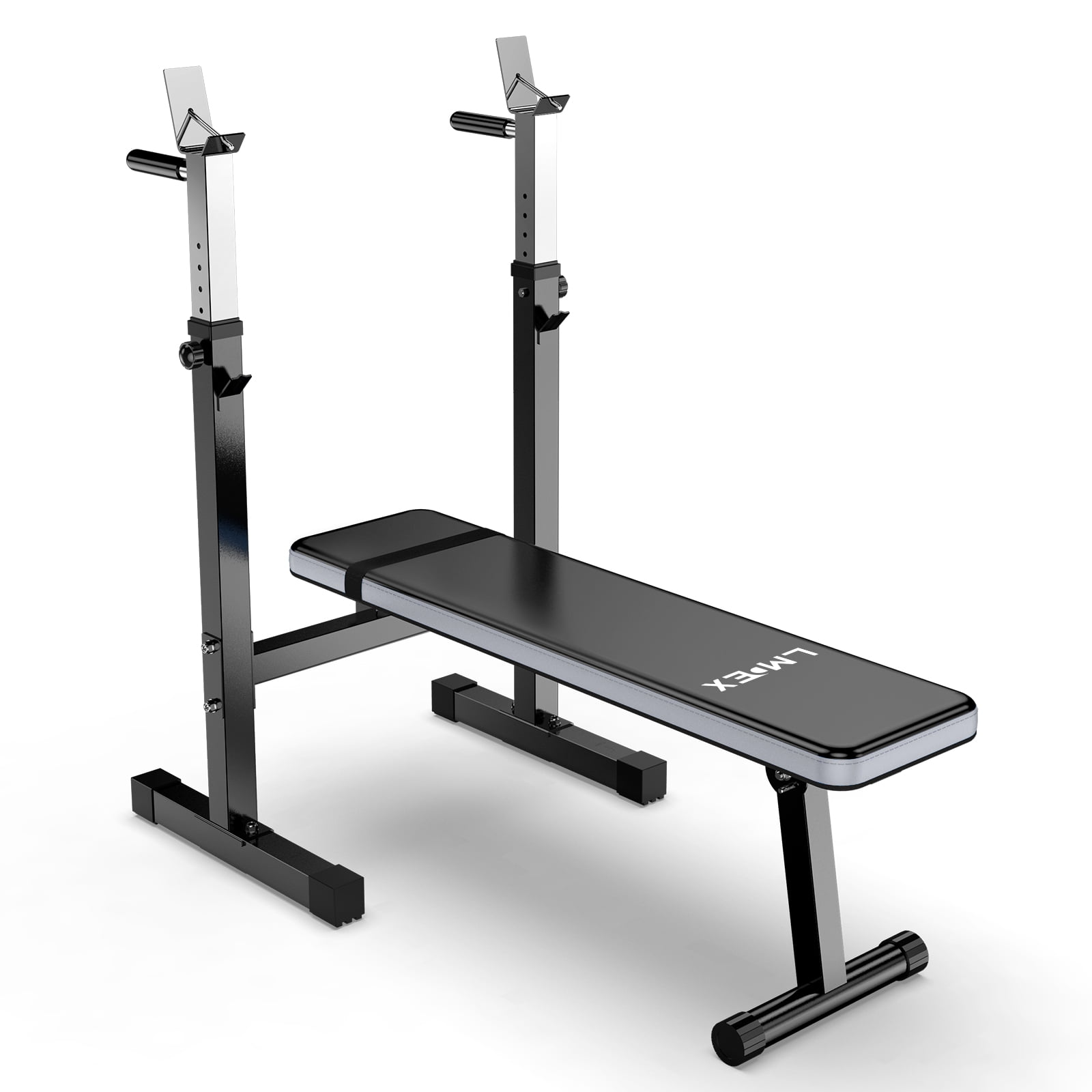 LMDEX Adjustable Weight Fitness Decline Bench Gym Full Strength Incline for Home Folding Barbell & Body Workout Rack Capability