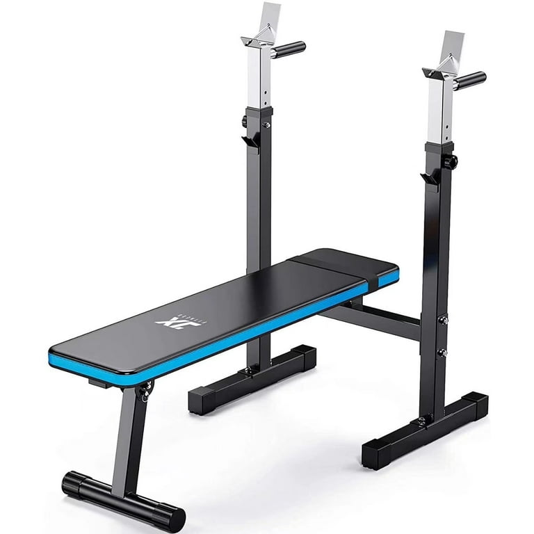 Adjustable Bench Press Weight Bench Folding store Fitness Barbell Rack