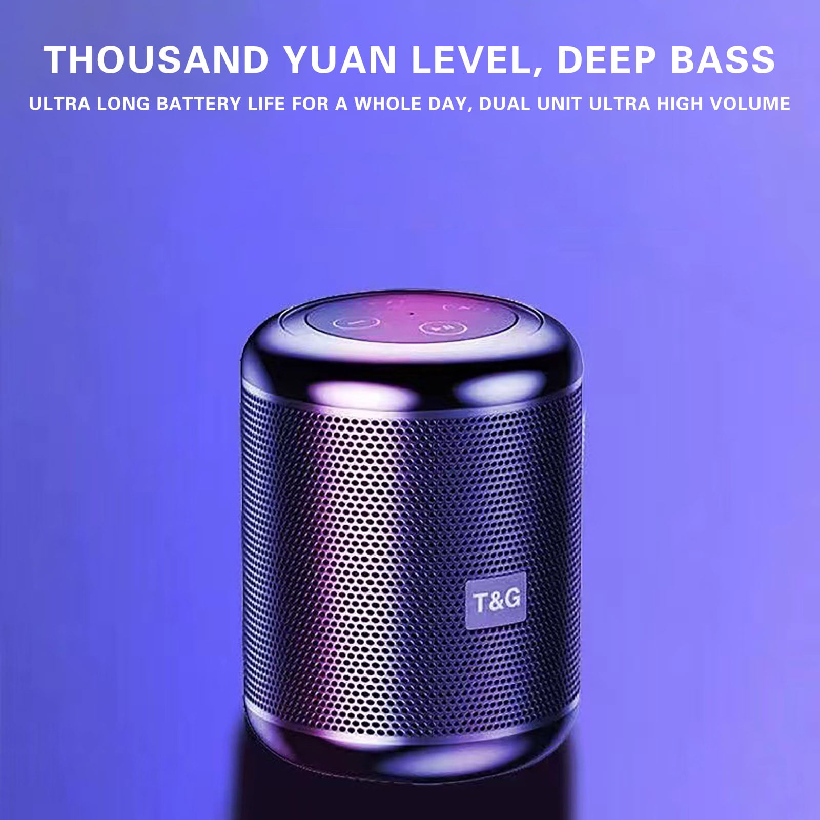 LMEEOR Audio Bluetooth Speaker, 360° HD Surround Sound W/Bass, 9d Cinema Level Stereo, Portable