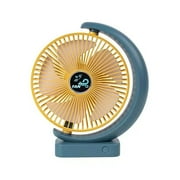 LMEEOR Fan, Portable Fan, Desk Fan Rechargeable, USB Battery Operated Fan 3 Speed, Small Box Fan for Bedroom Office Home, Fans that Blow Cold Air for Home