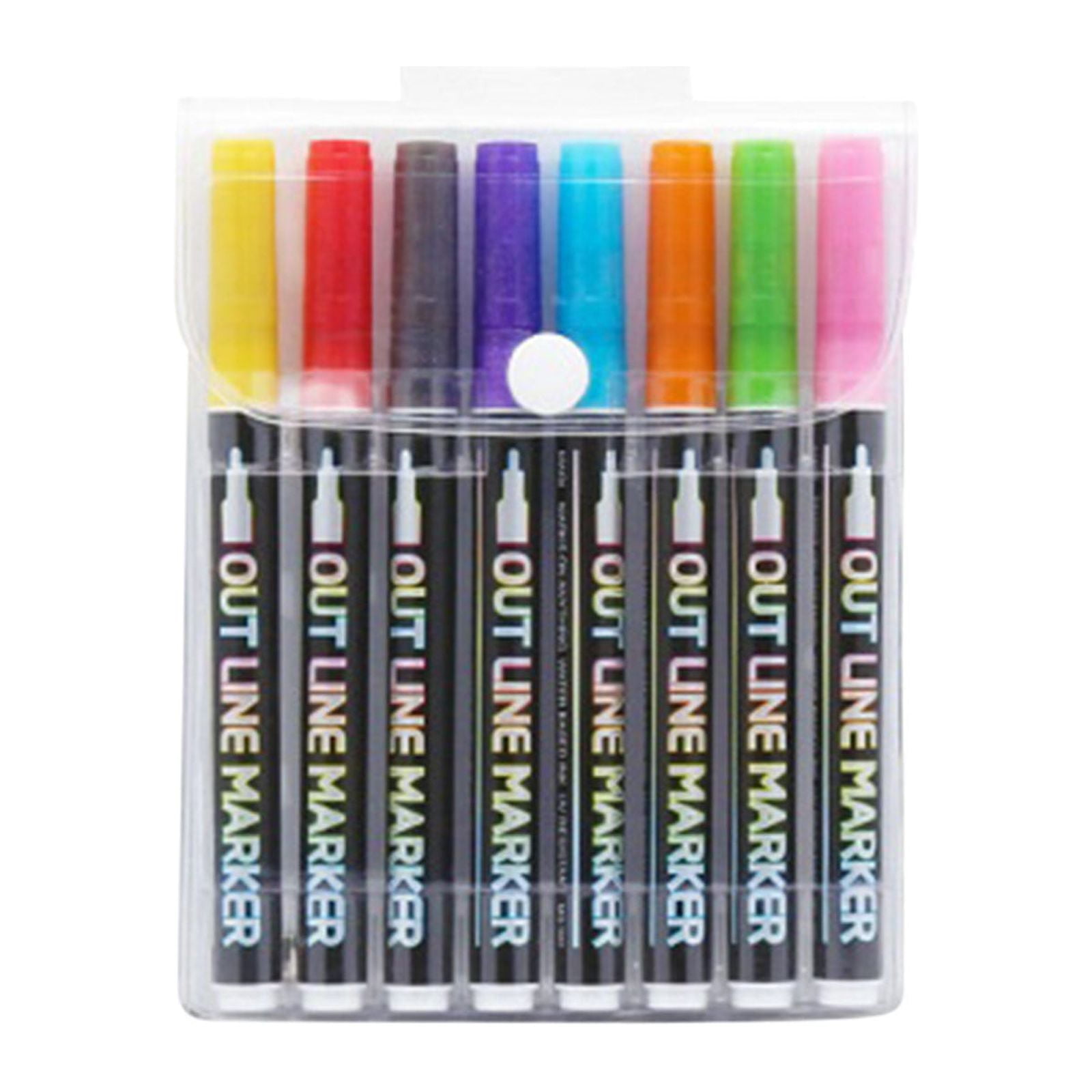 LMEEOR Liquid Ink Rollerball Pens Mm Pen Dream Double Line Pen 8 Colors