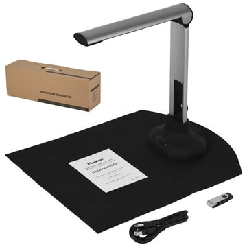 LMEEOR Projector Clearance Document Camera Teachers Laptop, Usb Portable Scanner Projection Video A4 Format Projector Black