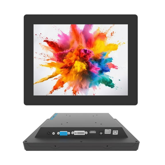 LMENGER 10.1IN Open Frame Touch Monitor, PCAP 10-Point Touch Industrial Touchscreen Monitor, with HDMI/VGA/DVI Interface, Active Matrix TFT LCD,LED Backlight, with VESA Mount