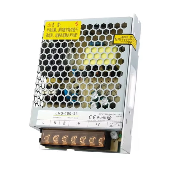 LMENGER Portable LRS 100W Switching Mode Power Supply 24V 4.2A System Power Device, AC to DC Converter Input 85-264 VAC for Cameras, Security Monitoring,3D Printer etc